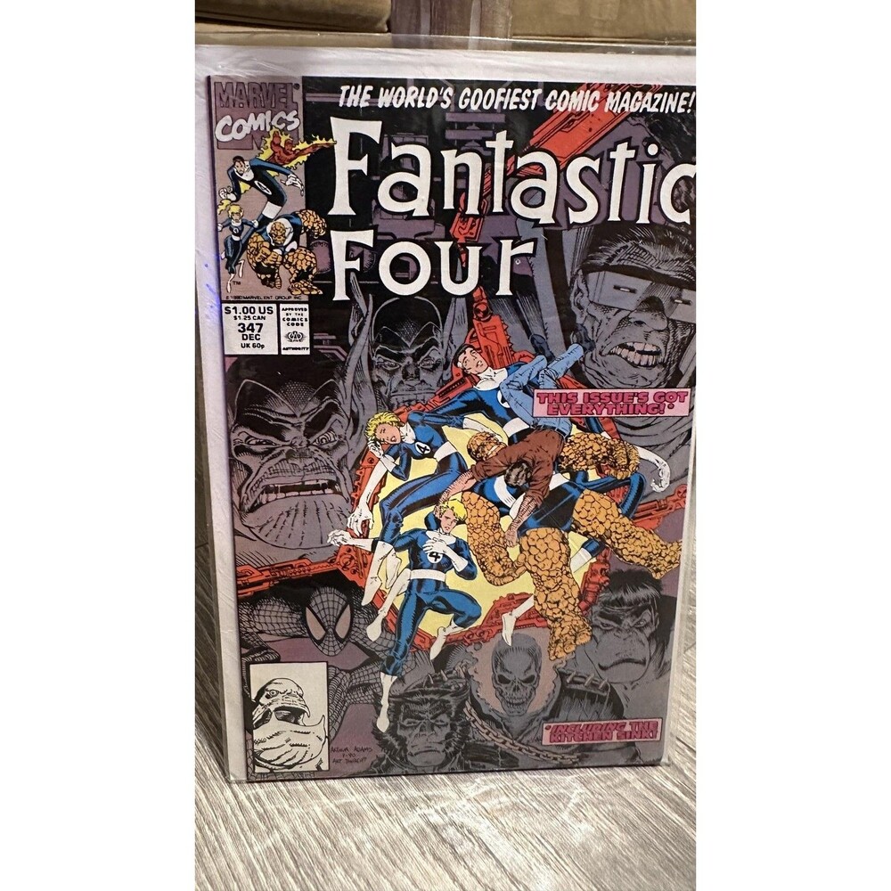 Marvel Fantastic Four #347 Single Issue Comic DEC Angel Invisible Woman Torch